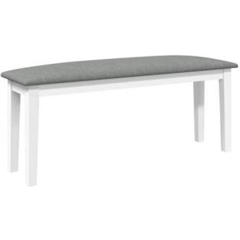 VidaXL Klupa 110 cm Bijela Puna Drvena Guma
