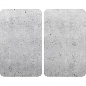 WENKO Universal XL Herd-Abdeckplatte Beton, 2er Set, 40x52 cm, für alle Herdarten