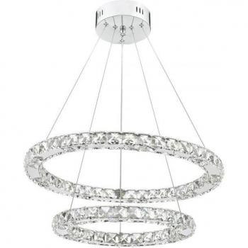Dar Roma 2 Light Pendant with Crystal Finish