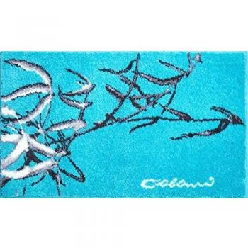 Colani Badteppich Blau/Grün – 70 × 120 cm, 24 mm Höhe, Kunstfaser, anti‑Rutsch‑Finish