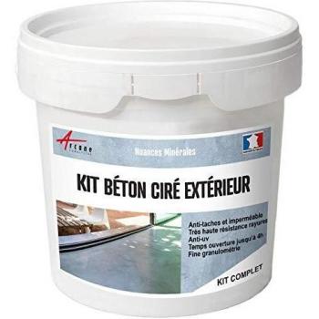 Béton ciré pour sol mur terrasse escalier Vison Gris Beige