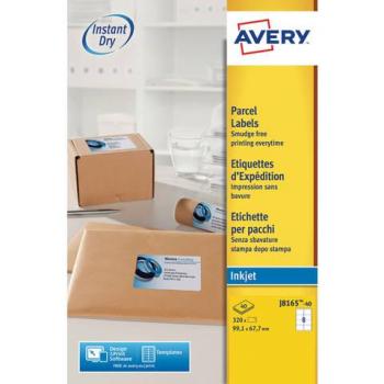 Avery J8165‑40320 Étiquette – 320 Pièces – Blanc – 99,1 x 67,7 mm