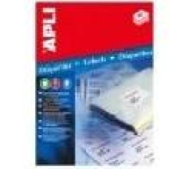 APLI Etiquetas 97x42.4 mm blancas permanentes 25 hojas
