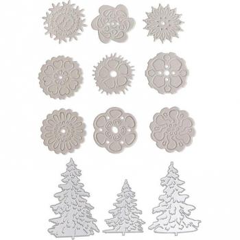Premium 4‑Pcs Embossing Dies for Sizzix & Cuttlebug Machines