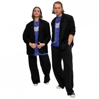 Damen Blazer in großen Größen, schwarz, Größe: L, Polyester/Viskose, Studio Untold