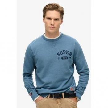 Superdry Hombre: Sudadera Casual Azul con Estampado Athletic (Algodón)