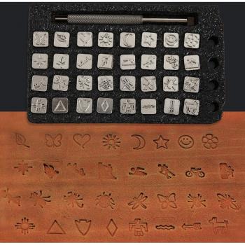 Leather Craft Stamp Tools Set with Handle