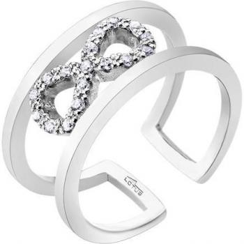 Anillo Lotus Silver Trendy LP1620-3/1 de Plata con Circonitas y Motivo Infinito para Mujer