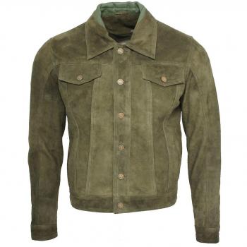 Infinity Leather: Chaqueta de Ante Verde XL