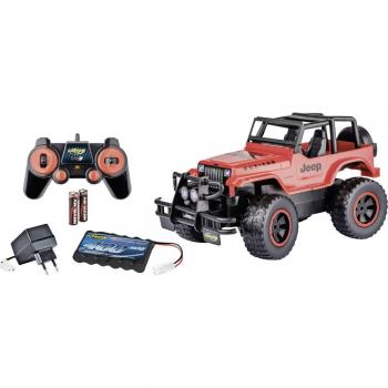 Carson 1:12 Jeep Wrangler RTR Elektro RC Modellauto rot, 2WD, Einsteigerfreundlich