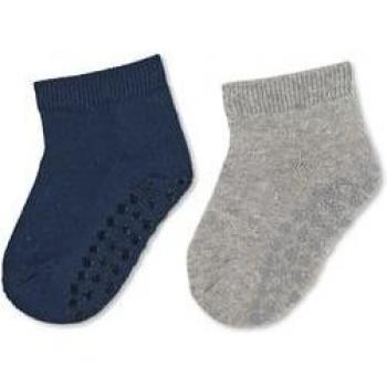 Sterntaler Calze Corti Antiscivolo Blu Marino Doppia Confezione