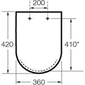 Coperchio WC con sistema di apertura soft-close Roca