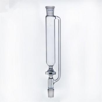 Embudo de laboratorio 50ml 24/29 con válvula de cierre de vidrio