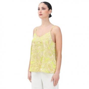 Paula Verde Tiro Camiseta Estampada