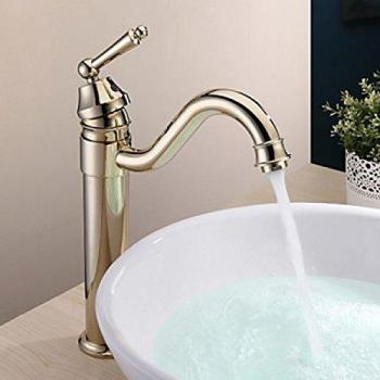 Mitigeur de lavabo Lookshop® en style rustique avec robinet et finition en laiton