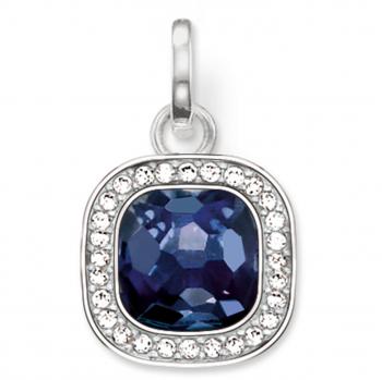 THOMAS SABO 925er Silber Anhänger für Damen PE687-050-1 – Zirkonia im weißen Glanz und blauem Synthetischen Korund