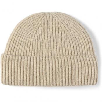 Beige Gorro de Punto Unisex