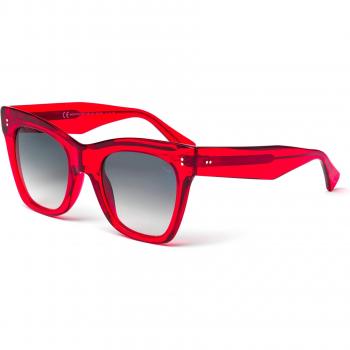 Occhiali da sole ISABELLA 023LP 053.GLS donna oversize in acetato rosso e grigio