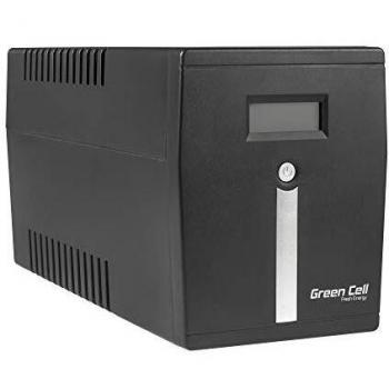Green Cell 1500VA 900W Surge Protection 230V Black
