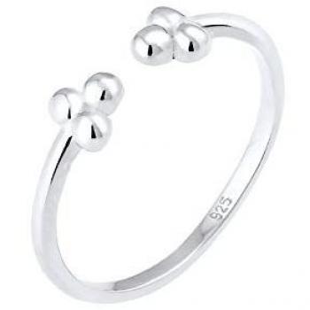Elli Fingerring »Ring Offen Basic Kugel Geo Trend 925 Sterling Silber«