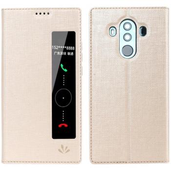 Feitenn Huawei Mate 10 Pro Lederhülle, dünne Flip Schutzhülle mit Ansichtsfenster | TPU-Stoßdämpfer, Kameraschutz und Standfunktion Brieftasche Etui