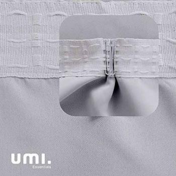 Umi Thermal Insulation Blackout Curtain Pair – Pencil Pleated, Greyish White (55×