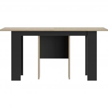 Table console extensible Diagone Exit – Chêne clair / Noir – capacité 14 – dimensions 160/295 × 80 × 77 cm