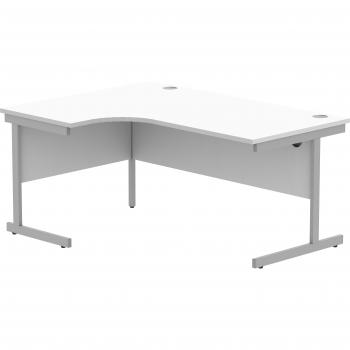 SteelWing Left-Hand Desk 1600x1200 – Arctic White/Silver