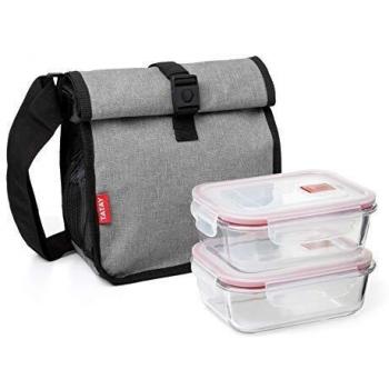 Bolsa térmica con 2 Tuppers herméticos de 0,64L