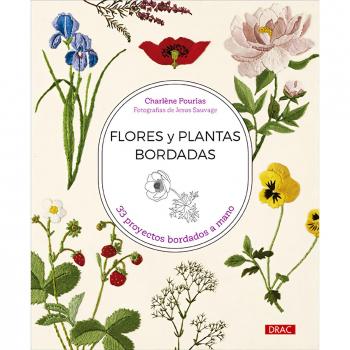 Flores y plantas bordadas