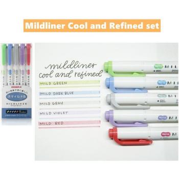 Zebra Mildliner Fluorescent Highlighter Set