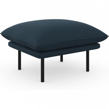 Stilvoller Polsterhocker Stine, 70cm, blau