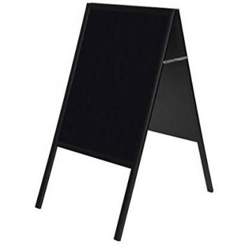 Chevalet de publicité en bois noir 120 x 60 cm