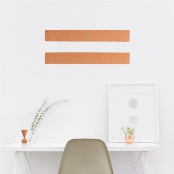 4 Pack Cork Bulletin Strips with Pushpins