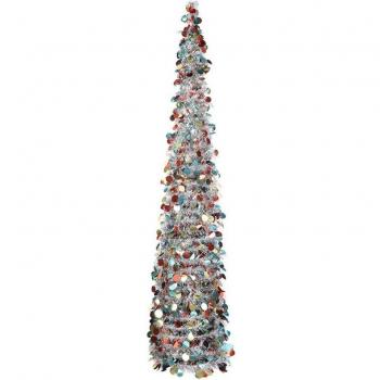 1.5M Christmas Sequin Tinsel Tree with Stand