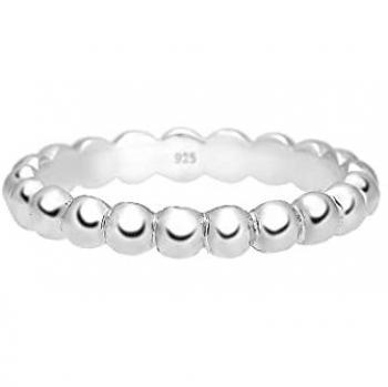 Fingerring ELLI Stacking Ring Kügelchen 925 Silber 56mm, ohne Stein