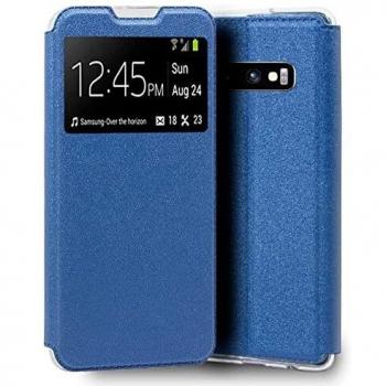 Cool Funda Flip Cover Liso Azul para Samsung Galaxy S10 G973
