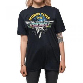 Veste de T‑shirt Noir XL – Van Halen World Tour ’78