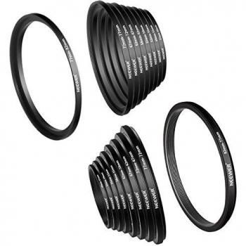 Neewer Step Up & Down Ring Set for Canon/Nikon/Sony/Olympus