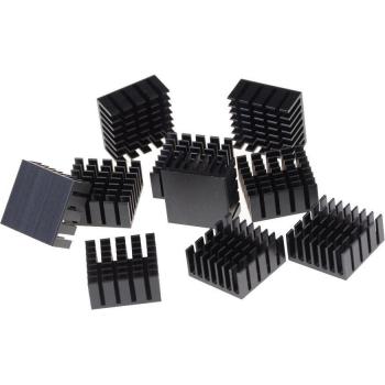 20mm x 20mm x 10mm Black Aluminum Heatsink