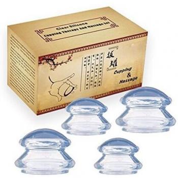 Körper‑Schröpfglas‑Set 4 Stk – Silikon, Anti‑Aging, Cellulite Massage