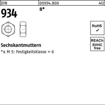 100 Stück Sechskantmutter M18 8