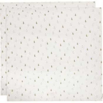 Langes en coton 2 pièces Happy Miffy Olive Green 115 x 115 cm
