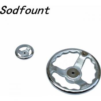 CNC Threaded Hand Wheel for 3D Printers, Iron, Wave Type, 3-8 Inch