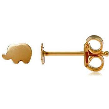 Pendientes de diseño Elefante en plata 925 con baño de oro