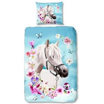 GOOD MORNING 4924-P Completo Biancheria 200 x 135 cm Cavallo Bianco