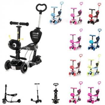 Lorelli Scooter Smart Plus 5 in 1 mit verstellbaren PU-Rädern und leuchtenden Rädern