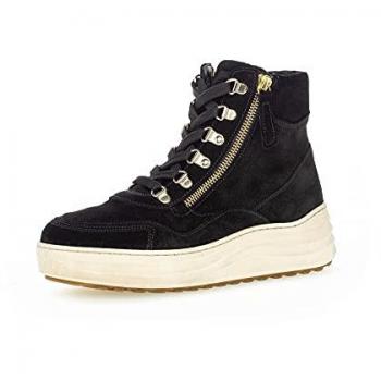 Gabor Damen Winter Stiefelette mit Blockabsatz und Wechselfußbett, Schwarz, Größe 37.5 EU / 4.5 UK