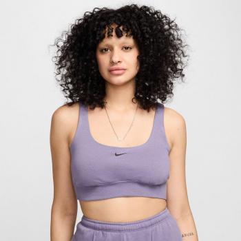 Nike Women's Purple Chill Terry Cropped Tank