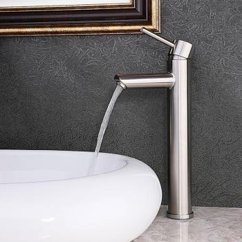 Rubinetto Lookshop per Lavabo Alto in Nichel Spazzolato